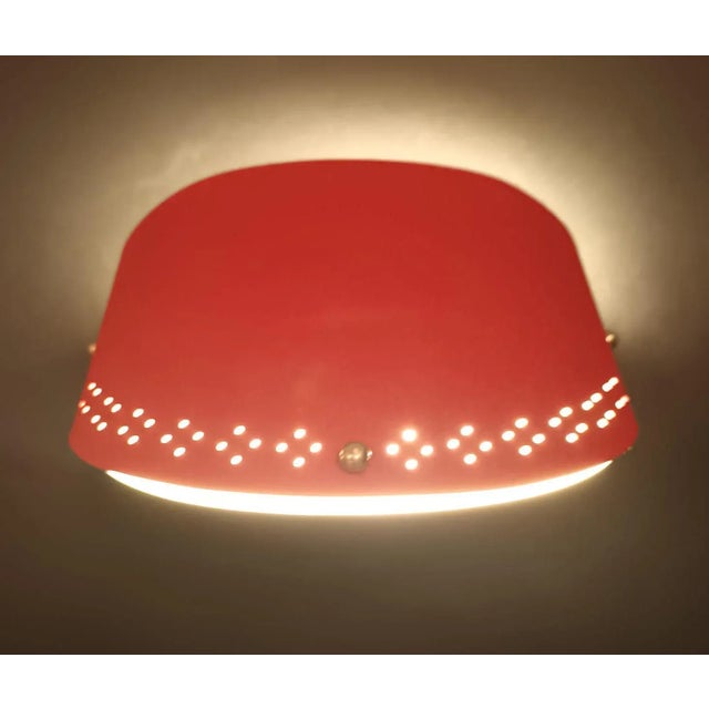Mid 20th Century Italian Red Sconces - a Pair For Sale - Image 10 of 12