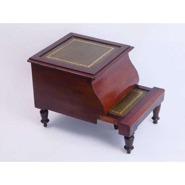 Antique Victoria Bed Steps with Leather For Sale - Image 13 of 13