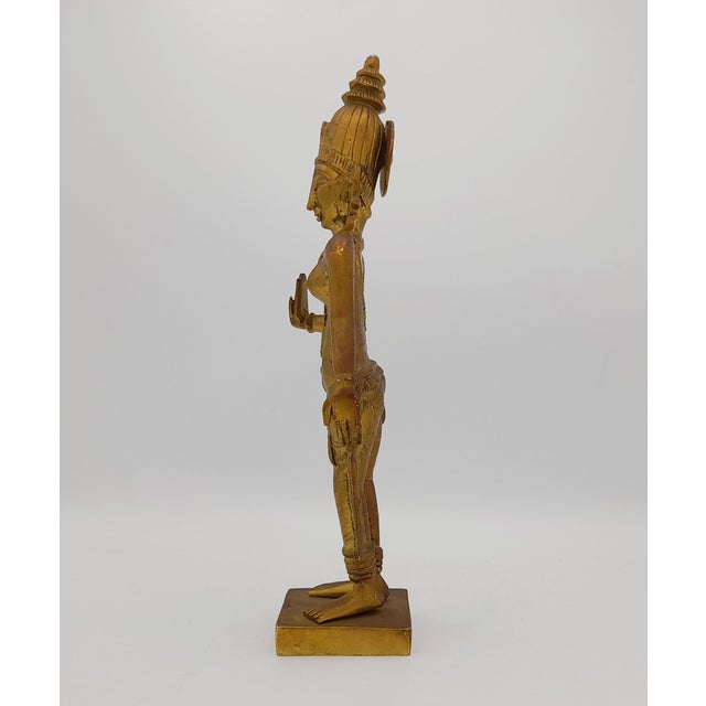 Bronze Statue of Hindu Goddess, 1960s For Sale - Image 17 of 18