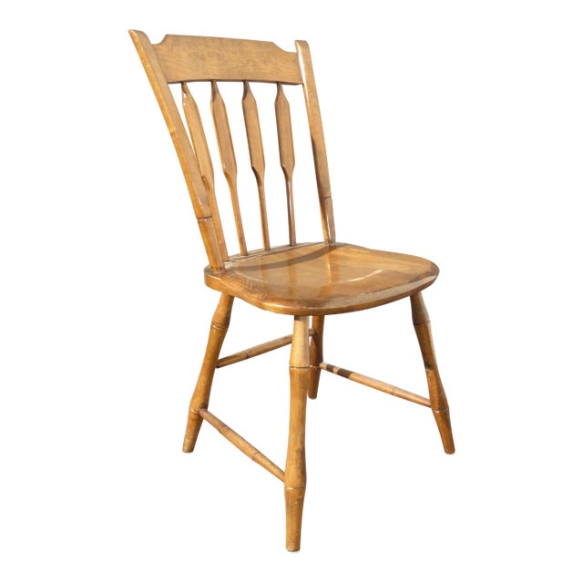 Vintage Mid Century Modern Whitney Spindle Accent Side Chair For Sale