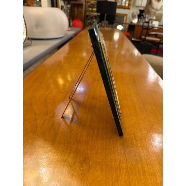 1960s Malachite Picture Frame by Gorra, Gilt Metal, 1950s–1960s For Sale - Image 5 of 8