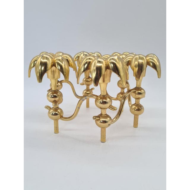 Gold Mid-Century Modern Palm Candleholder by BMF Nagel, 1970s For Sale - Image 8 of 10
