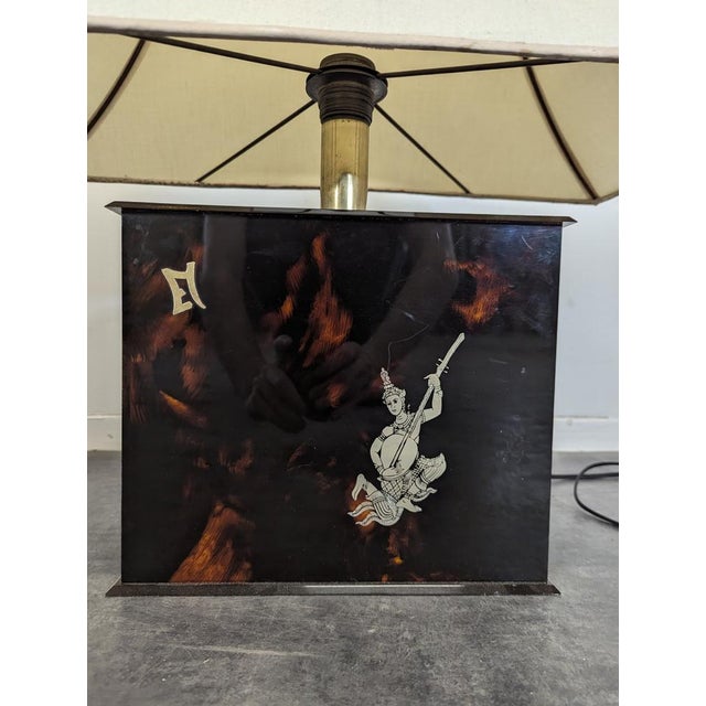 Japanese Scale-Patterned Lamps from Eric Maville, Set of 2 For Sale - Image 4 of 7