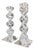 Postmodern Zigzag Crystal Candlesticks, a Pair For Sale