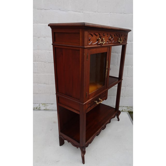 Metal Art Nouveau Small Cabinet Display with Glass, 1920s For Sale - Image 7 of 18