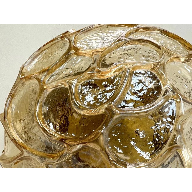 Amber Glass Ceiling or Flush Mount, Germany, 1960s For Sale - Image 6 of 13