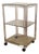 Vintage Italian Acrylic Glass and Glass Serving Trolley, 1980 For Sale