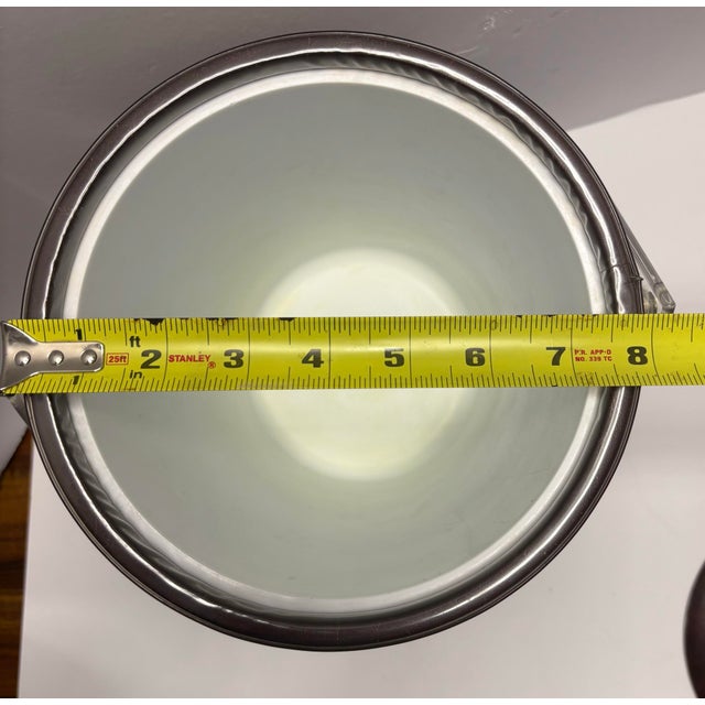 Gold Vintage Attributed to Kraftware Ice Bucket With Ducks in Flight | Mid Century Barware | 1970s Gold Trim Wildlife Ice Bucket For Sale - Image 8 of 8