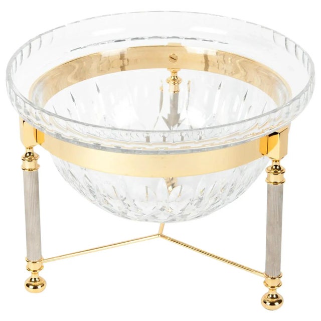 Transparent Vintage Cut Crystal Champagne Cooler For Sale - Image 8 of 8