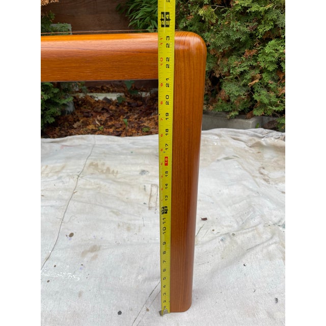 Wood Trioh-Mobler Teak & Glass Side Table Danish Modern, C. 1960s For Sale - Image 7 of 8