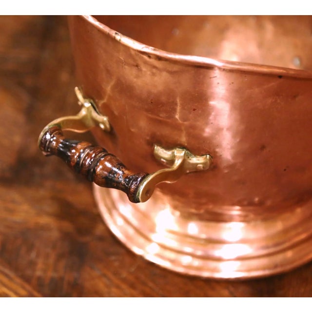 Wood 19th Century English Victorian Copper and Brass Coal Bucket For Sale - Image 7 of 10