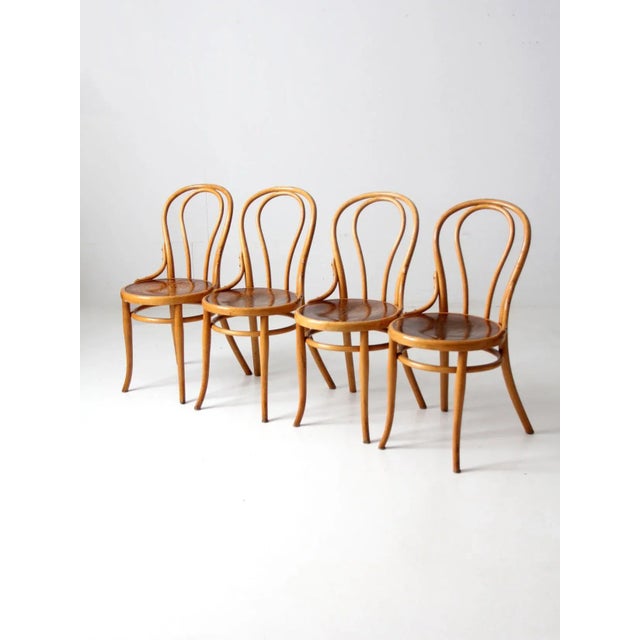 Antique Thonet Bentwood Chairs Set of 4 For Sale - Image 13 of 13