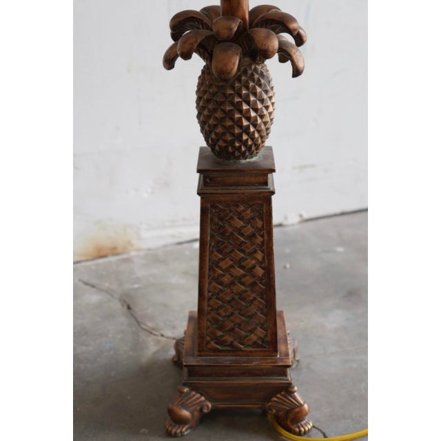 Crafted in the 1980s, this elegant piece features a beautifully detailed pineapple base in a rich bronze finish, paired...