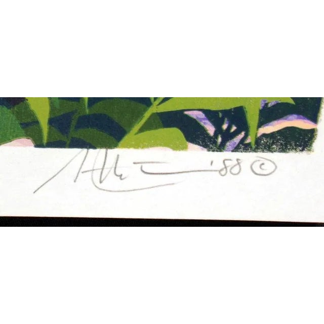 Realism 1988 "Tonto Creek" Lansdcape Woodcut Etching by Gordon Mortensen For Sale - Image 3 of 5