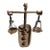 Vintage Brass Dragon-Head Balance Scale With Original Weights For Sale