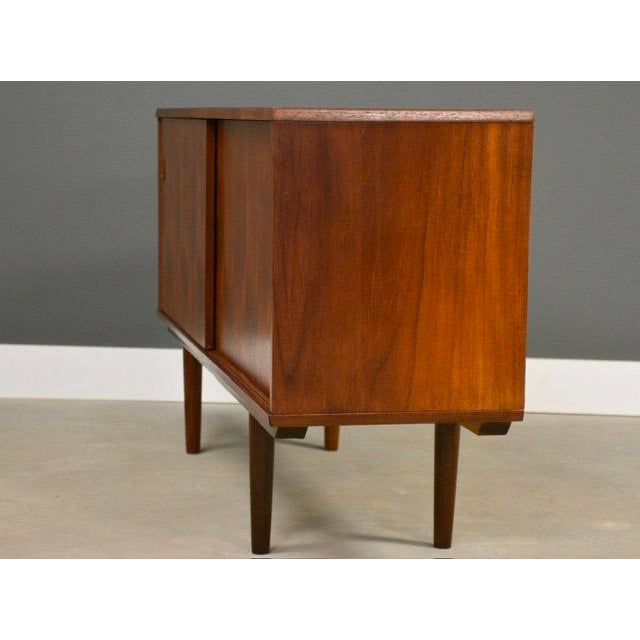 1960s Refinished 59” Danish Modern Teak Credenza For Sale - Image 5 of 11