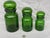 Green Vintage Apothecary Jar Set Green Glass Belgium For Sale - Image 8 of 13