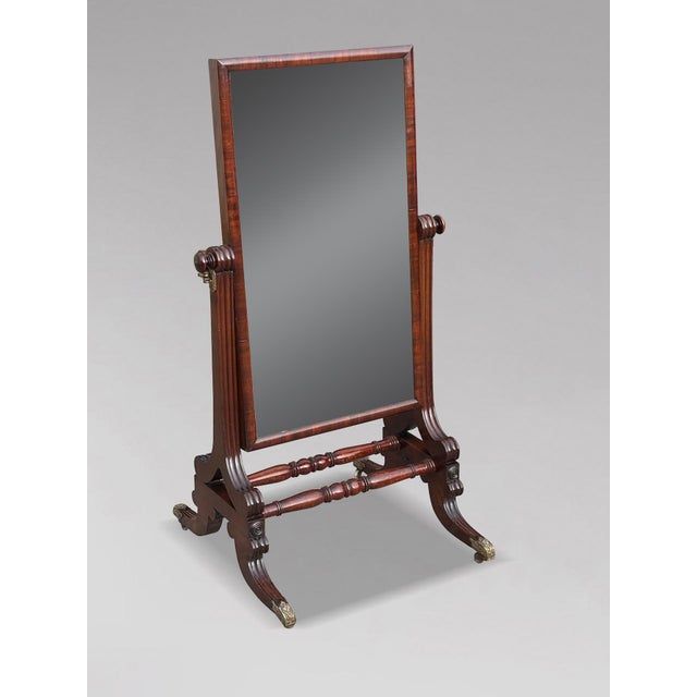 This outstanding country house cheval mirror is crafted from richly figured, solid Cuban mahogany and retains its original...