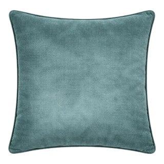 Montage Velvet Pillow Cover in Teal, 20x20 Pillow For Sale