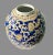 Mid Century Blue and Gold Porcelain Lidded Jar For Sale - Image 10 of 11