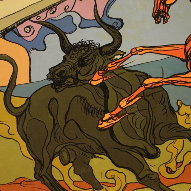 Modern Composition, 1980, Mixed Media, Framed For Sale - Image 7 of 16