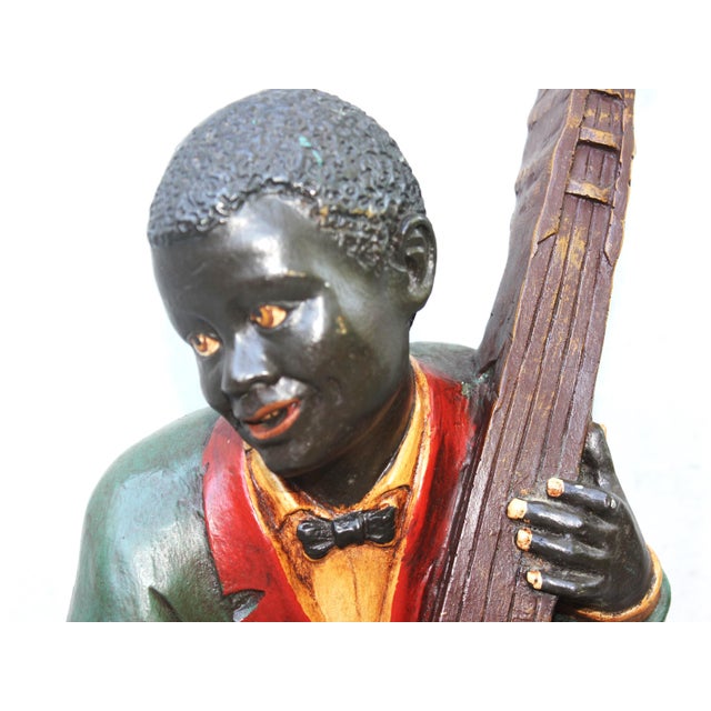 Vintage New Orleans Double Bass Player Jazz Musician Figurine, 1990s For Sale - Image 4 of 15
