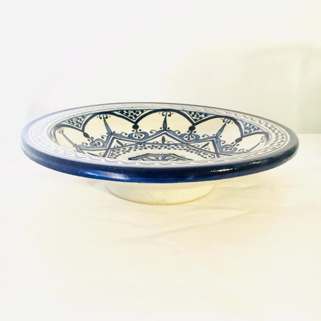 Handcrafted and glazed ceramic plate. It exhibits an intricate hand-painted Moorish pattern in a traditional Andalusian...