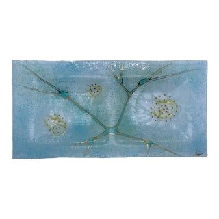 Vintage Higgins Glass Divided Tray For Sale
