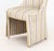 Wood Set of Four Modern Striped Upholstered Dining Chairs For Sale - Image 7 of 9