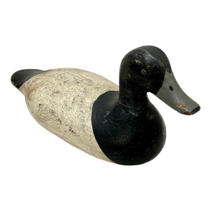 Excellent Antique American Hand Carved & Painted Wood Duck Hunters Working Decoy - Circa Early 20th Century