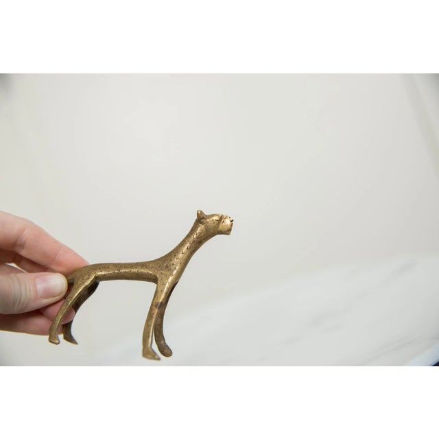 Vintage African Bronze Cheetah For Sale - Image 4 of 6