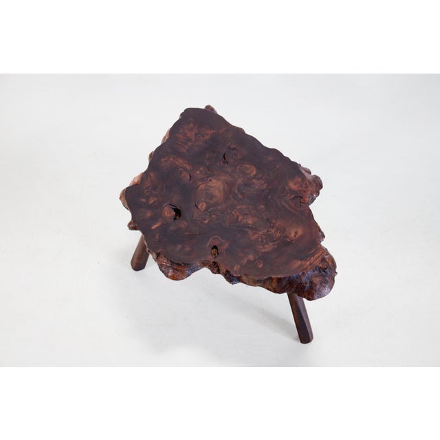 Brutalist Burlwood Tree Trunk Coffee Table For Sale - Image 4 of 5