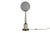 Metal Vintage Italian Table Lamp in White Metal and Opal Glass, 1960s For Sale - Image 7 of 15