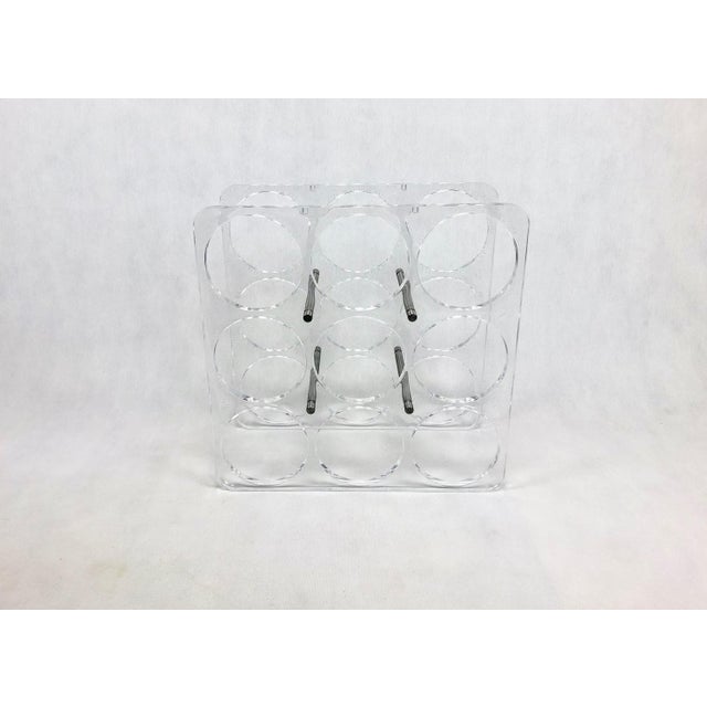 Contemporary Postmodern Acrylic Wine Rack, 1990s For Sale - Image 3 of 14