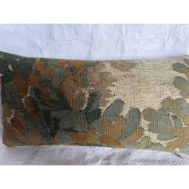 17th Century 17th Century Brussels Tapestry Pillow Botanical Design For Sale - Image 5 of 7