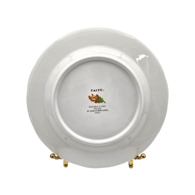 Green Taitù Natura Botanical Bread Plates by Emilio Bergamin, Italy 1992, Set of 3, 6.5" For Sale - Image 8 of 9