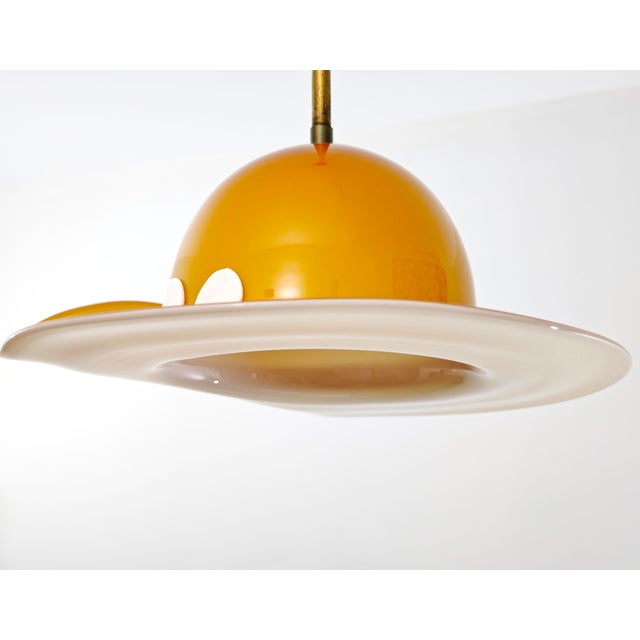 Hat-Shaped Pendant Lamp in Murano Glass attributed to Paolo Venini, Italy, 1970 For Sale - Image 14 of 18