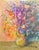 Uldis Krauze, Flowers in a Vase, 2020, Oil Painting on Board For Sale