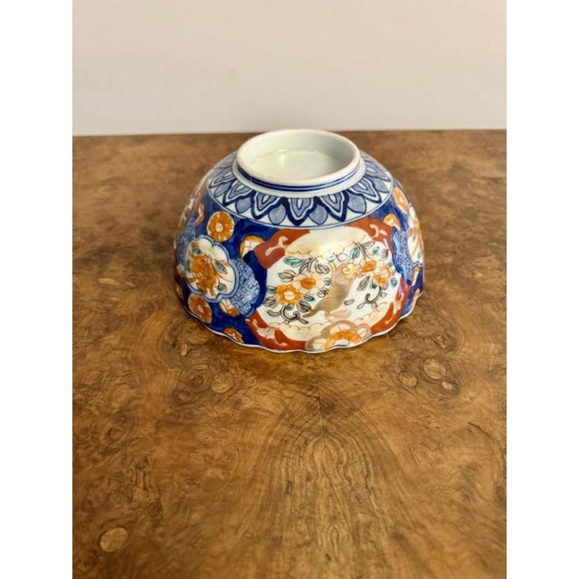 Ceramic Antique Japanese Imari Bowl, 1900 For Sale - Image 7 of 8