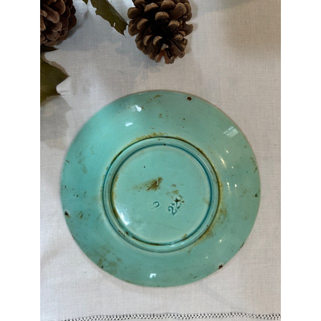 Vintage Scarab Earthenware Plate For Sale - Image 3 of 4