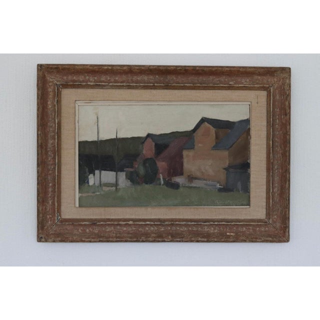 Björn Hallström, Neighbours, 1960s, Oil on Panel, Framed For Sale - Image 10 of 13