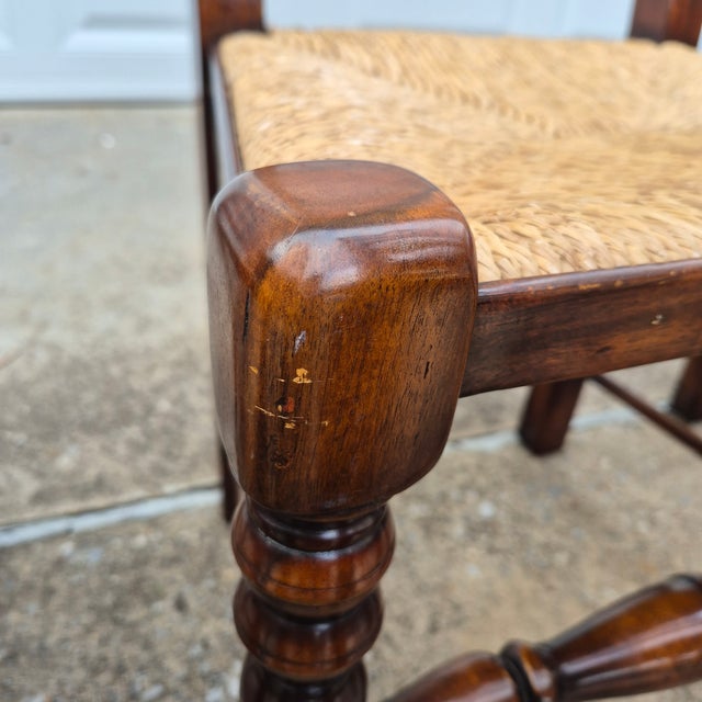 2019 Theodore Alexander Castle Bromwich Ladderback Rush Seat Dining Side Chairs, Set of 6 For Sale - Image 11 of 15