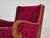 Danish Relax Armchair in Red Furniture Velour and Oak Wood, 1950s For Sale - Image 18 of 18