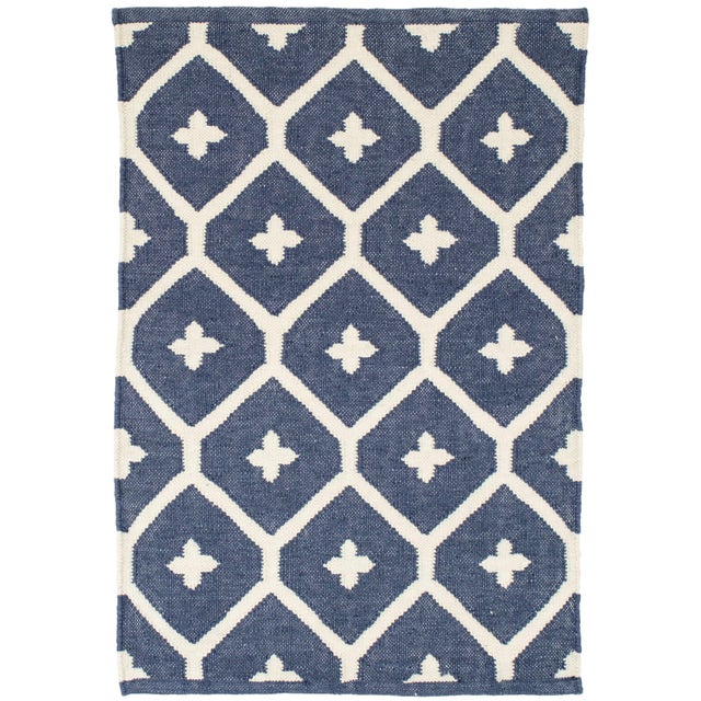 Contemporary Bunny Williams for Dash & Albert Elizabeth Navy Indoor/Outdoor Rug, 2' x 3' For Sale - Image 3 of 3