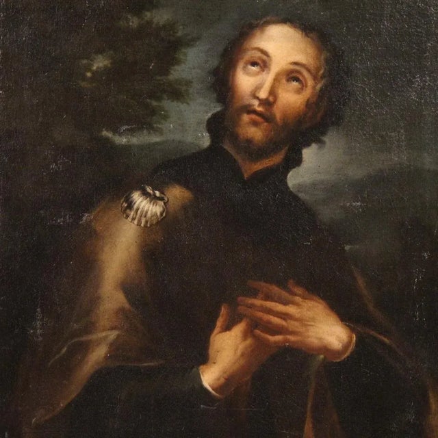 Italian Artist, Saint Roch, 1680, Oil on Canvas For Sale - Image 16 of 16
