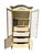 1970s French Provincial Style Storage Wardrobes Dressers Connected by a Two-Drawer Wooden Desk/Dressing/Vanity Table For Sale - Image 5 of 11