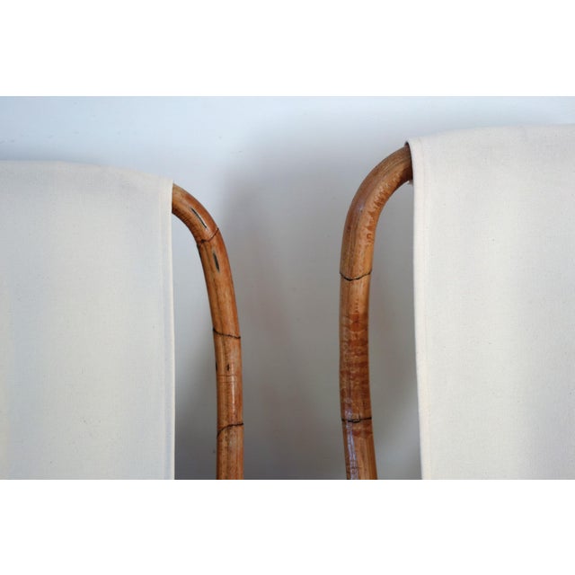1970s Folding Bamboo and Brass Deck Chairs, Italy, 1960s, Set of 2 For Sale - Image 5 of 16