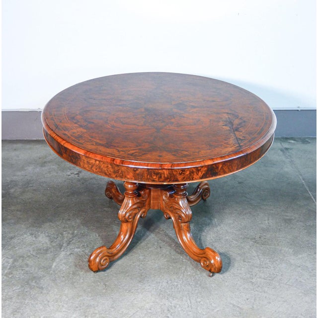 Wood Victorian Table in Wood and Briar, 1800s For Sale - Image 7 of 11
