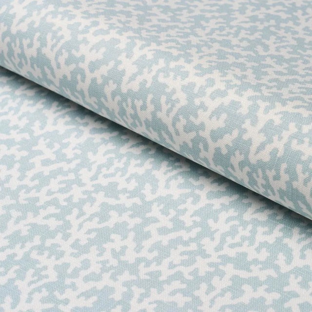 Schumacher x Veere Greeney Folly Fabric In Sky For Sale