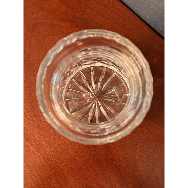 Vintage Crystal Cut Glass Biscuit - Cookie - Candy Jar - Pineapple Cut For Sale - Image 14 of 14